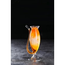 Berdina Home 3'lü Özel Parti Bardak Seti Spiral Cocktail Vampir Kokteyl Coupes Vaso Borosilikat Bardaklar