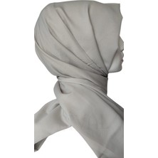 Aker Açık Gri Düz Koton Şal 971