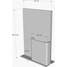 ÖzgürceSeç A4(21X30) Masaüstü T Tipi Dikey Pleksi Broşürlüklü Föylük