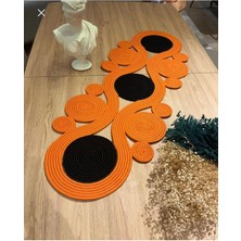 Jüt, Hasır,sarmal Model, Dekoratif Masa Örtüsü, Runner 40 x 110  cm , Sehpa Örtüsü, Bohem Tarzı