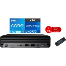 Hp Pro Mini 400 G9 Intel Core İ7-14700T 48GB Ddr5 512GB SSD WINDOWS11PRO Mini Masaüstü Bilgisayar 99H6W3ET77+ZETTAUSBBELLEK