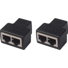 Qincao Sıcak Satış Ağ Kablosu RJ45 Bölücüler Hassas Tasarım 1 Ila 2 Ethernet Lan Kablosu Çoğaltıcı RJ45 Ağ Ayırıcı Konnektörler Adaptörü (Yurt Dışından)