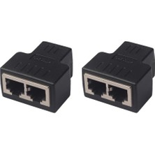 Qincao Sıcak Satış Ağ Kablosu RJ45 Bölücüler Hassas Tasarım 1 Ila 2 Ethernet Lan Kablosu Çoğaltıcı RJ45 Ağ Ayırıcı Konnektörler Adaptörü (Yurt Dışından)