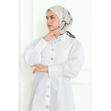 İlkimay Celine Desenli Soft Eşarp 1182 - Bej