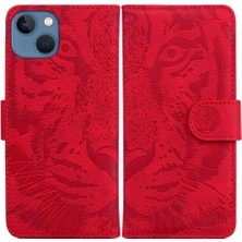 SZY Mall IPhone 14 Için Flip Case Artı Kabartmalı Sevimli Kaplan Kickstand Koruyucu (Yurt Dışından)