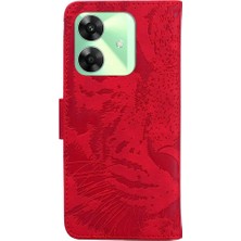 SZY Mall Realme C63 Kickstand Koruyucu Kabartmalı Sevimli Kaplan Deri Için Flip Case (Yurt Dışından)