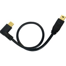 Qincao Mini USB Kablosu 5 Pin Erkek - Erkek USB 3.1 Tip C - Mini Otg Veri Kablosu Adaptörü Dönüştürücü Şarj Kablosu Uzunluğu 25 cm (Yurt Dışından)