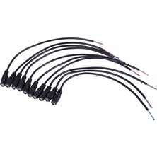 Qincao 20 Adet 12 V Dc Fiş Dişi Jack Fiş Konnektörü Kablosu 5.5x2.1mm Kablo Kablosu ile 15 cm Cctv LED Şerit Işık (Yurt Dışından)