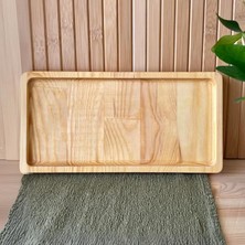 Asaf Atelier El Yapımı | Çam Ağacı | Ahşap Tepsi & Sunumluk | 30 x 15 cm