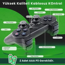 Seyutech Nostalji Kablosuz Çift Kol Oyun Konsolu Uyumlu 4k-Hdmı 20000 Oyunlu 2.4g Retro Gaming Stick Atari