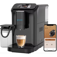 Yasomi Brewsta Ws-D5 Çelik Kahve Öğütücülü, Süt Köpürtücülü, Dokunmatik Ekranlı Full Otomatik Espresso Makinesi (Siyah)