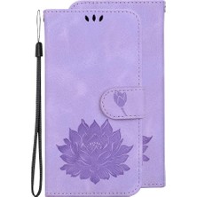 Bdt Shop Oppo Oppo 10 5g Kabartma Lotus Çiçek Kickstand Manyetik Için Flip Case (Yurt Dışından)