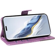 Bdt Shop Onur Sihirli 6 Pro 5g Için Flip Case Deri Telefon Koruma Kılıfı ve Kart (Yurt Dışından)