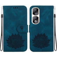 Bdt Shop Onur 90 Pro Cüzdan Kabartma Lotus Çiçek Kickstand Için Flip Case (Yurt Dışından)