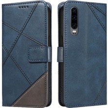 Bdt Shop Elmas Dikiş Deri Telefon ile Huawei P30 Yüksek Kalite Için Flip Case (Yurt Dışından)