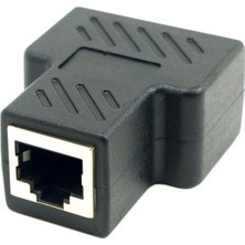 Qincao Cat6 RJ45 8P8C Kalkanlı Çift RJ45 Splitter Ağ Ethernet Yama Kablosu Adaptörüne Tak (Yurt Dışından)