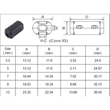 Qincao HDMI Kablo Endüstriyel Kablolar Için 10'lu Paket 9mm Geçmeli Çekirdek Boncuklu Yüzük (Yurt Dışından)