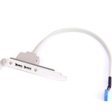 Qincao 2 Port USB 2.0 Ila 9 Pin Anakart Başlık Braketi Uzatma Kablosu Bilgisayar Arka Panel Braketi 9pin Sıcak Satış Adaptörü Yeni (Yurt Dışından)