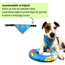 Havhav Sahil Havhavları Temalı Köpek Fuları (S, M, L) Ayarlanabilir Bandana, Köpek Aksesuarı, Tasma