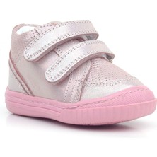 Rakerplus Raya Hakiki Deri Pembe Simli Cırtlı Kız Bebek Bot