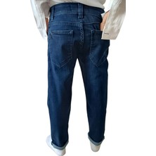 Four Clovers Erkek Çocuk Lacivert Likralı Belden Ayarlamalı Örme Denim Kumaş Kot Pantalon