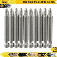 Gfb Kare Yıldız Bits Uç I Ph2 x 75 mm | 10 Adet