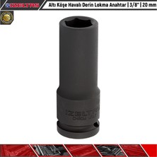 İzeltaş Altı Köşe Havalı Derin Lokma Anahtar | 3/8” | 20 mm