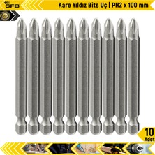 Gfb Kare Yıldız Bits Uç I Ph2 x 100 mm | 10 Adet