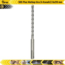 Gfb Sds Plus Matkap Ucu (4 Kanallı) | 6X210 mm