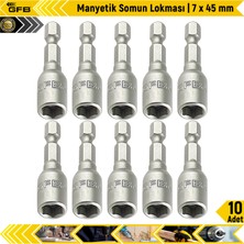 Gfb Manyetik Somun Lokması | 7 x 45 mm | 10 Adet