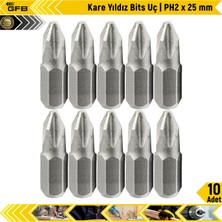 Gfb Kare Yıldız Bits Uç I Ph2 x 25 mm | 10 Adet