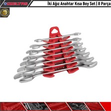İzeltaş Iki Ağız Anahtar Kısa Boy Set | 8 Parça