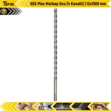 Gfb Sds Plus Matkap Ucu (4 Kanallı) | 12X1000 mm