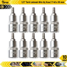 Gfb 1/2" Tork Lokmalı Bits Uç Kısa | T 40 x 55 mm | 10 Adet
