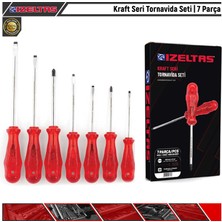 İzeltaş Kraft Seri Tornavida Seti 7 Parça Dayanıklı Yapı ve Ergonomik Tasarım ile Çok Amaçlı Kullanım