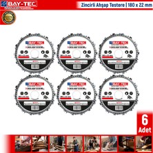 Bay-Tec Zincirli Ahşap Testere | 180 x 22 mm | 6 Adet