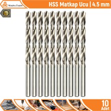 Makina Takım Hss Matkap Ucu | 4.5 mm | 10 Adet