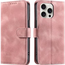 SZY Market IPhone 15 Için Flip Case Pro Cüzdan Kart Yuvaları Manyetik Kickstand Pu Bilek (Yurt Dışından)