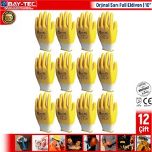 Bay-Tec Orjinal Sarı Full Eldiven | 10” | 12 Çift