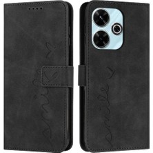 SZY Market Xiaomi Poco M6 4g Kickstand Yan Toka Pu Deri Aşk Için Flip Case (Yurt Dışından)