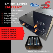 Spower 24V 100AH Lityum Lifepo4 Bluetooth