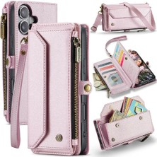 SZY Market IPhone 16 Için Crossbody Durumda Artı Kart Tutucu Kılıf Cüzdan Cüzdan Kılıf Için (Yurt Dışından)