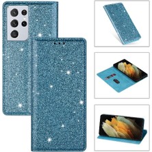 SZY Market Samsung Galaxy S21 Için Glitter Flip Case Ultra 5g Flip Case Cüzdan Pu (Yurt Dışından)