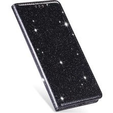 SZY Market Samsung Galaxy S23 Ultra Pu Deri Kart Tutucu Için Glitter Flip Case (Yurt Dışından)