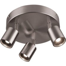 Demet. Habek Mylights  Panasonic Gün Işığı LED Ampullü Paslanmaz Inox Üçlü LED Avize Ped Apot Hareketli Başlıklar 30CM En