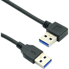 Qincao Chenyang 90 Derece Sağ Açılı USB 3.0 A Tipi Erkek Düz A Tipi Erkek Veri Kablosu 40 cm (Yurt Dışından)