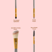 Demstar Professional Makeup Brush Champagne Serisi 4'Lü Set (No:14-17-23-24) Makyaj Fırça Seti