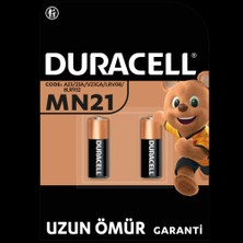 DURACELL MN21 (2’li Paket) özel alkalin pil 12V (A23 / 23A / V23GA / LRV08 / 8LR932)