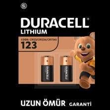 DURACELL CR123 (2’li Paket) yüksek güçlü lityum pil 3V (CR123A / CR17345)