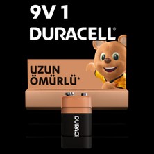 Duracell Alkalin 9V Pil, 6LR61/MN1604 1'li Paket